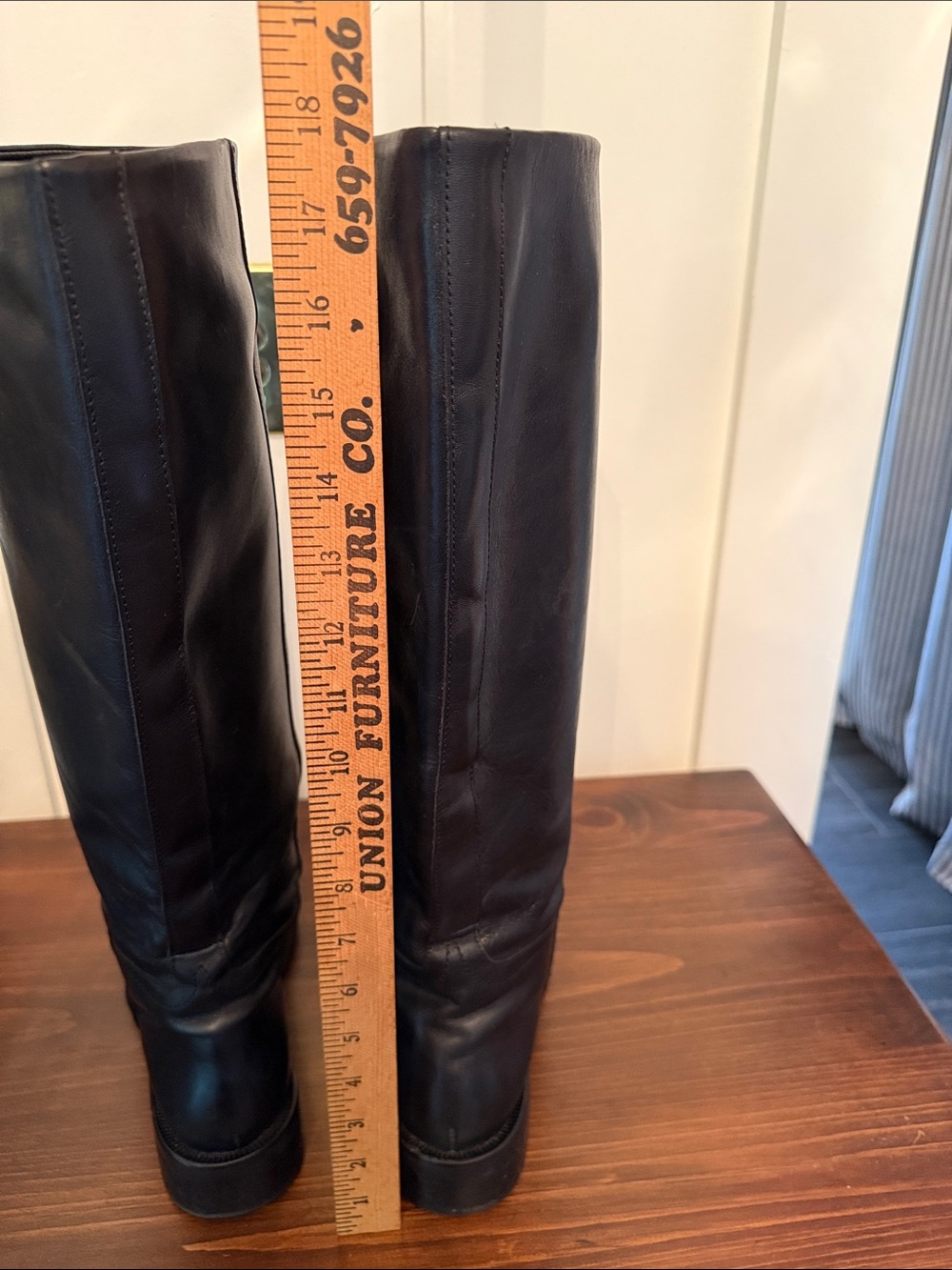 Zara Black Leather Tall Equestrian Riding Boots Size 40 US 9 - Picture 9 of 16